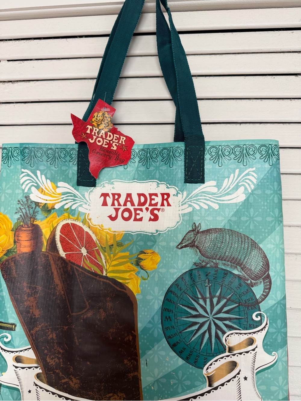 NWT Trader Joe’s Texas Reusable Tote Bag Grocery Shopping Bag 6 Gallon Mystery - Picture 2 of 5